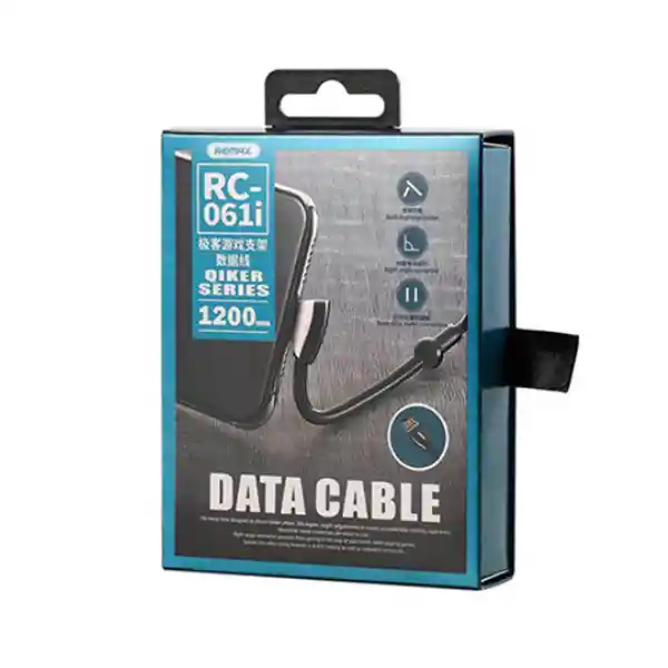 Cable Carga Rapida Compatible Con Iphone Lightning Negro Remax Rc-061i