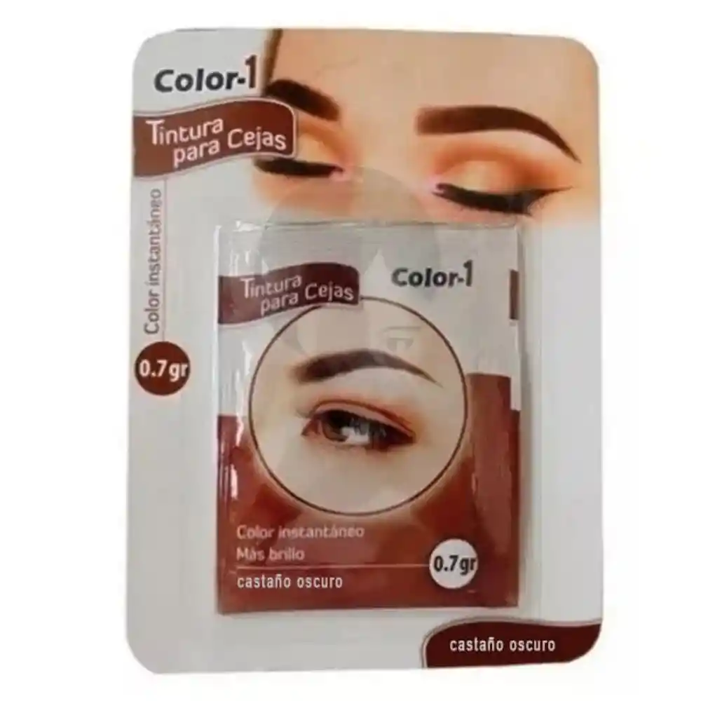 Tintura Para Cejas Color 1 Castaño Oscuro X 0,7gr