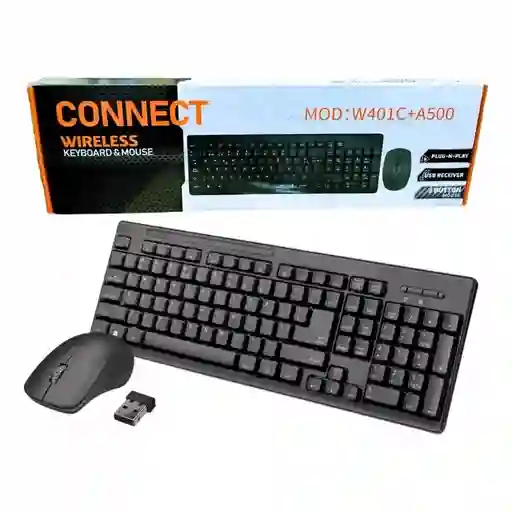Combo Teclado Y Mouse Ergonomico Inalambrico A500