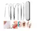 Kit Dental Limpieza Oral En Acero Set De 6 Accesorios