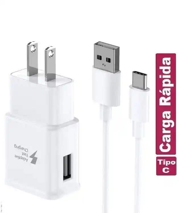 Cargador Tipo C Carga Rápida Cable De Datos Usb Batería Celular Android