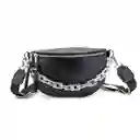 Bandolera Y Riñonera Efecto Croco Con Cadena Frontal
