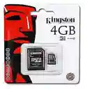 Micro Sd Y Adaptador Kingston 4gb