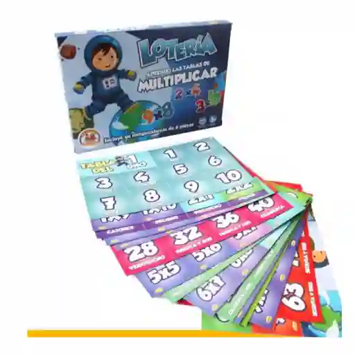 Juego Lotería Tablas Multiplicar Didáctico Aprender Niños