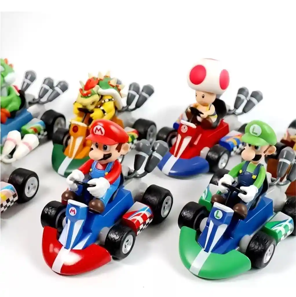 Mario Kart Carros Super Mario Bros Figura Carrito Colección