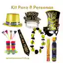 Kit 2025 Año Nuevo, Happy New Year, Fin De Año Accesorios 8 Personas Gr