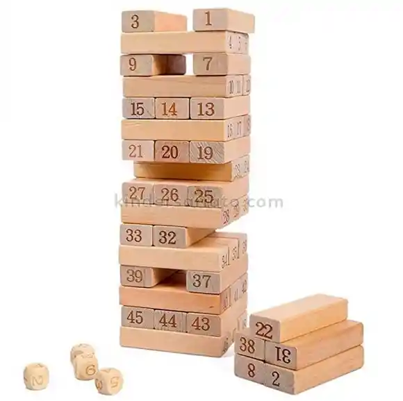 Jenga De Colores Woog Toys 51 Piezas