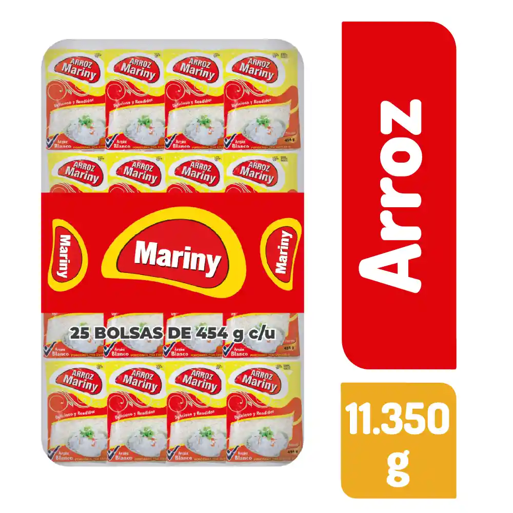 Arroz Mariny 25 Und X 454 G C/u