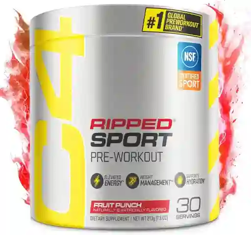 C4 Ripped Sport Pre Entreno Fruit Punch 30 Servicios