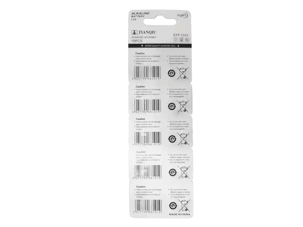 Pila Batería De Botón Ag-1 364 A 1.5v Paquete X 10 Unidades