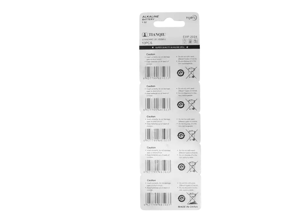 Pila Batería De Botón Ag-3 392 A 1.5v Paquete X 10 Unidades