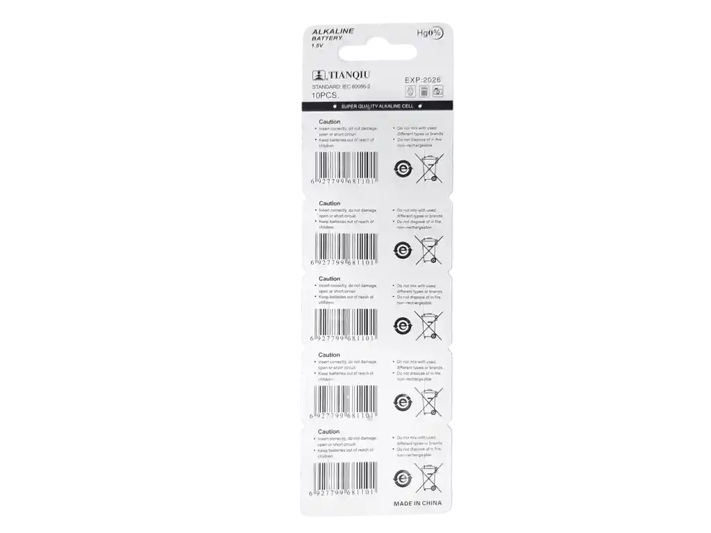 Pila Batería De Botón Ag-10 389 A Lr 1130h 1.5v Paquete X 10 Unidades