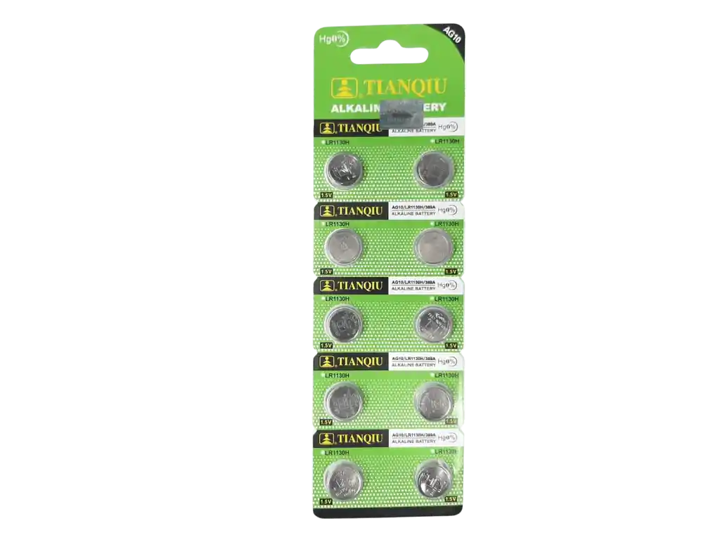Pila Batería De Botón Ag-10 389 A Lr 1130h 1.5v Paquete X 10 Unidades