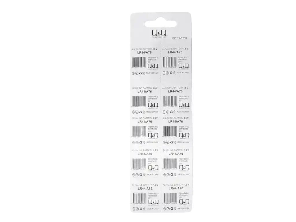 Pila Batería De Botón Ag-13 Lr44 A76 1.5v Paquete X 10 Unidades