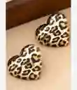 Aretes Corazon Animal Print Fantasia