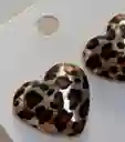 Aretes Corazon Animal Print Fantasia