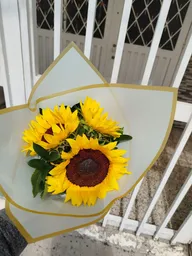 Flores Amarillas Ramo O Bouquet Girasoles X 3 Und