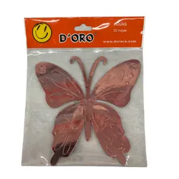 Mariposas Oro Rosa 10 Cm X 6 Uni