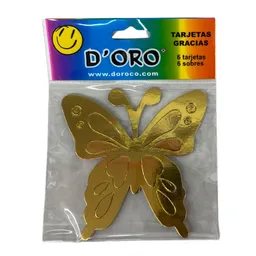 Mariposas Doradas De 15 Cm X 6 Uni