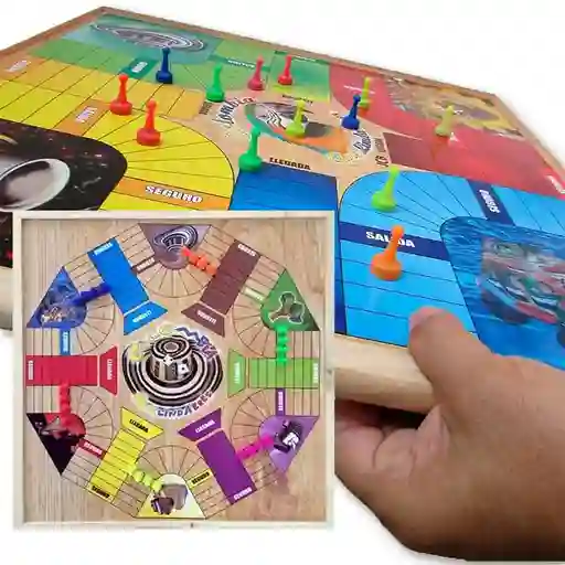 Juego De Mesa Parques X6 Puestos + Fichas