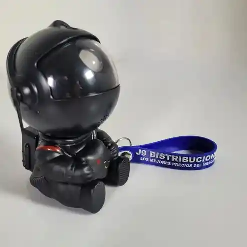 Proyector Astronauta Sentado Estrellas Galaxia Luz Led Negro