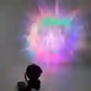 Proyector Astronauta Sentado Estrellas Galaxia Luz Led Negro