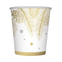 Vaso Navidad Dorado 9 Oz