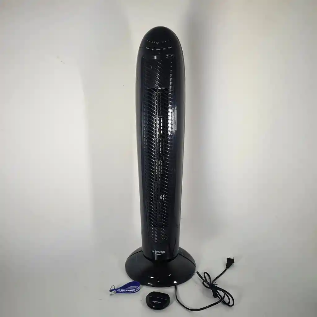 Ventilador De Torre Universal Con Control Remoto 3 Velocidades Negro 32.3 Pulgadas