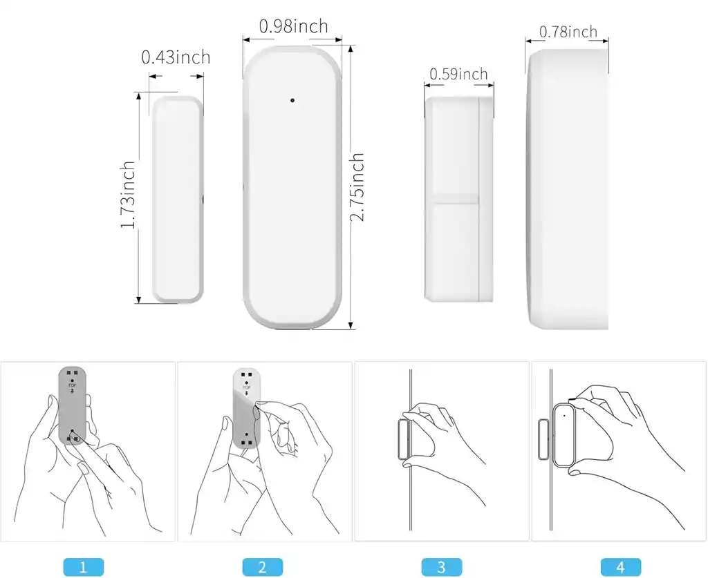 Sensor Apertura Puertas O Ventanas Wifi Tuya Smart Life