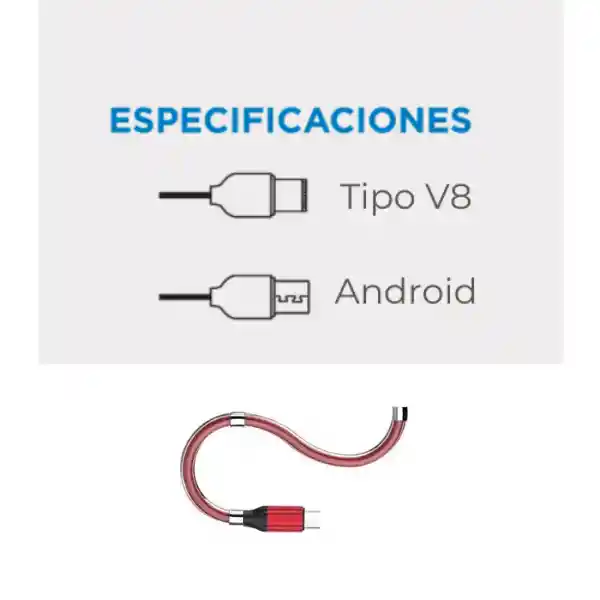 Cable Carga Rápida Tipo V8 Datos Atraccion Magnetic Rinocel