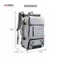 Mochila Bolso Maleta Multifuncional Viajero Gran Capacidad Impermeable Gris Innovo Bags