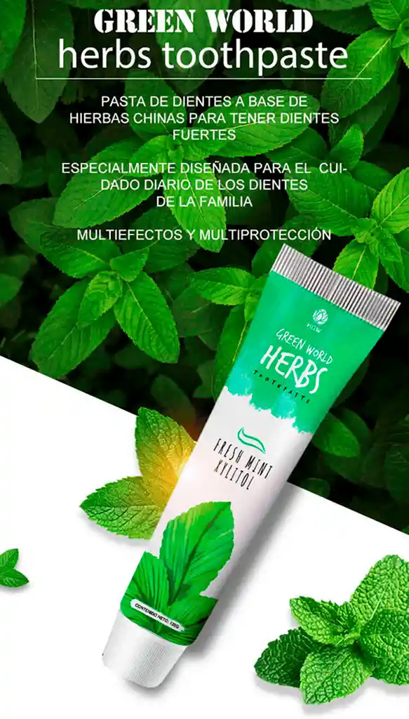 Crema Dental Sin Fluor Herbs Natural