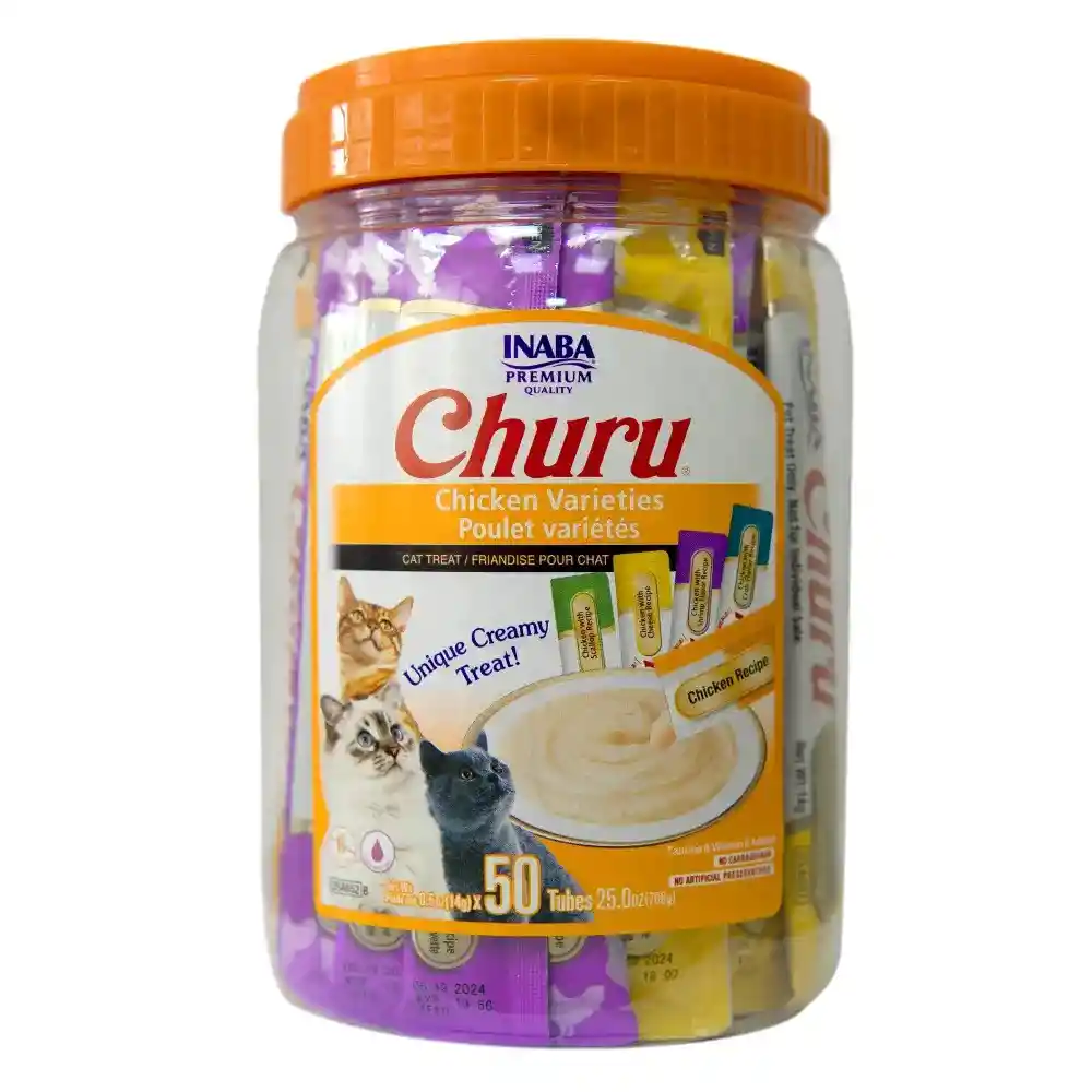 Snack Churu Bombonera Chicken Seafood Variety X 50 Unidades