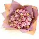 Bouquet 18 Rosas Con Chocolates Ferreros