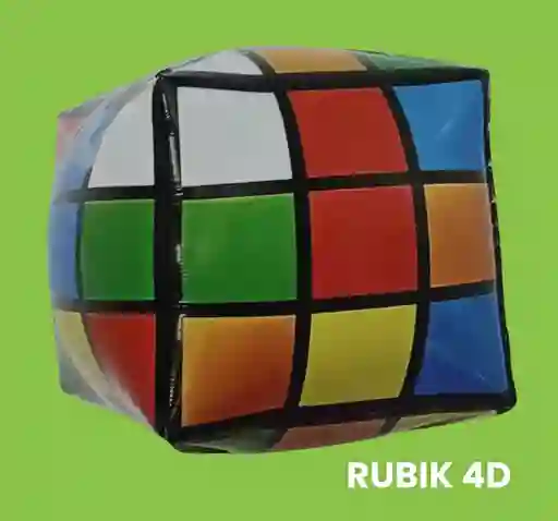 Globo Metalizado Cubo Rubik 4d