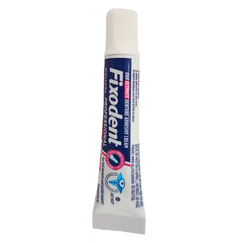 Fixodent Crema Adhesiva Profesional Para Dentaduras Postizas 0.35 Oz (10g)