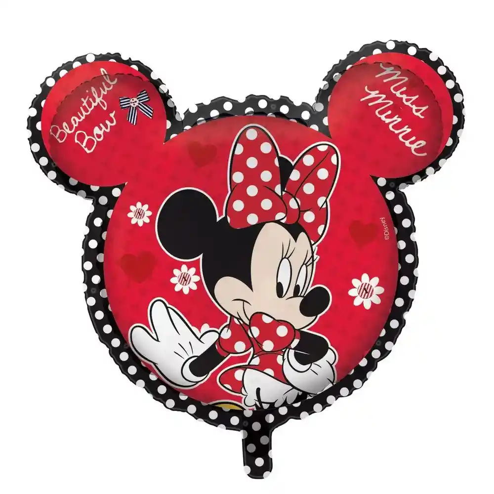 Globo Metalizado Minnie Con Orejas 45 Cm (18" )