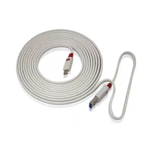 Cable Carga Rapida Compatible Con Iphone Lightning Blanco Griffin 3m