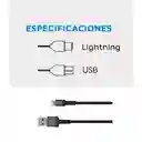 Cable Carga Rapida Apple Lightning Negro Vidvie Cb454