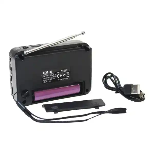 Radio Bolsillo Usb Fm Recargable Teclado Premium Cmik Mk-066bt