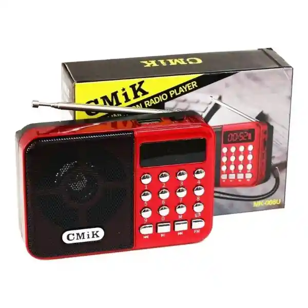 Radio Bolsillo Usb Fm Recargable Teclado Premium Cmik Mk-066bt