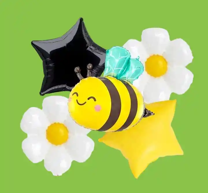 Bouquet X5 Globos Metálizados Abejita