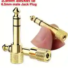 Conector Audio Macho De 6,3mm A Hembra De 3,5mm, Adaptador De Audio Para Auriculares Micrófonos