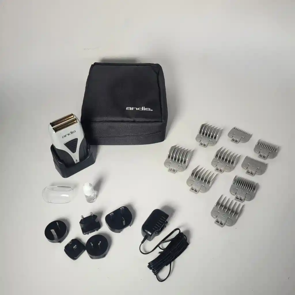 Afeitadora Andis Shaver Con Base De Carga Y Bolso En Lona