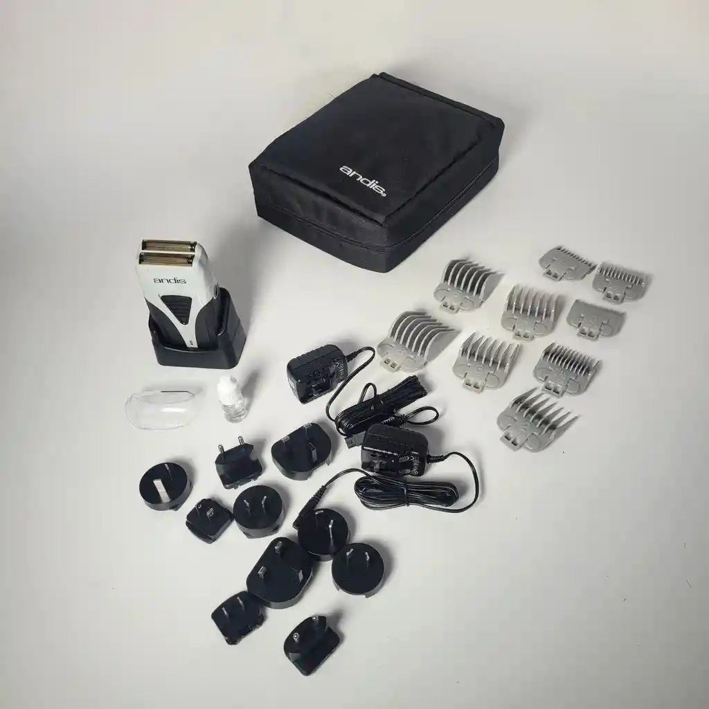 Afeitadora Andis Shaver Con Base De Carga Y Bolso En Lona