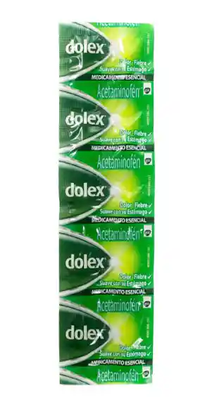 Dolex 500 Mg Sobre X 10 Tabletas Recubiertas