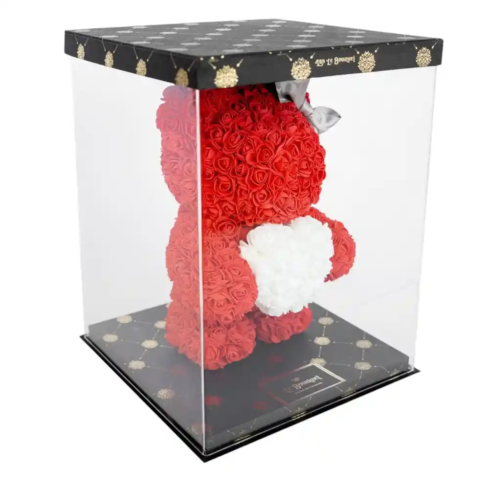 Lb Teddy Bear Rosa Artificial Rojo