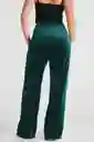 Pantalon Palazzo Terciopelo Con Bolsillos
