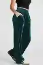 Pantalon Palazzo Terciopelo Con Bolsillos
