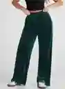 Pantalon Palazzo Terciopelo Con Bolsillos